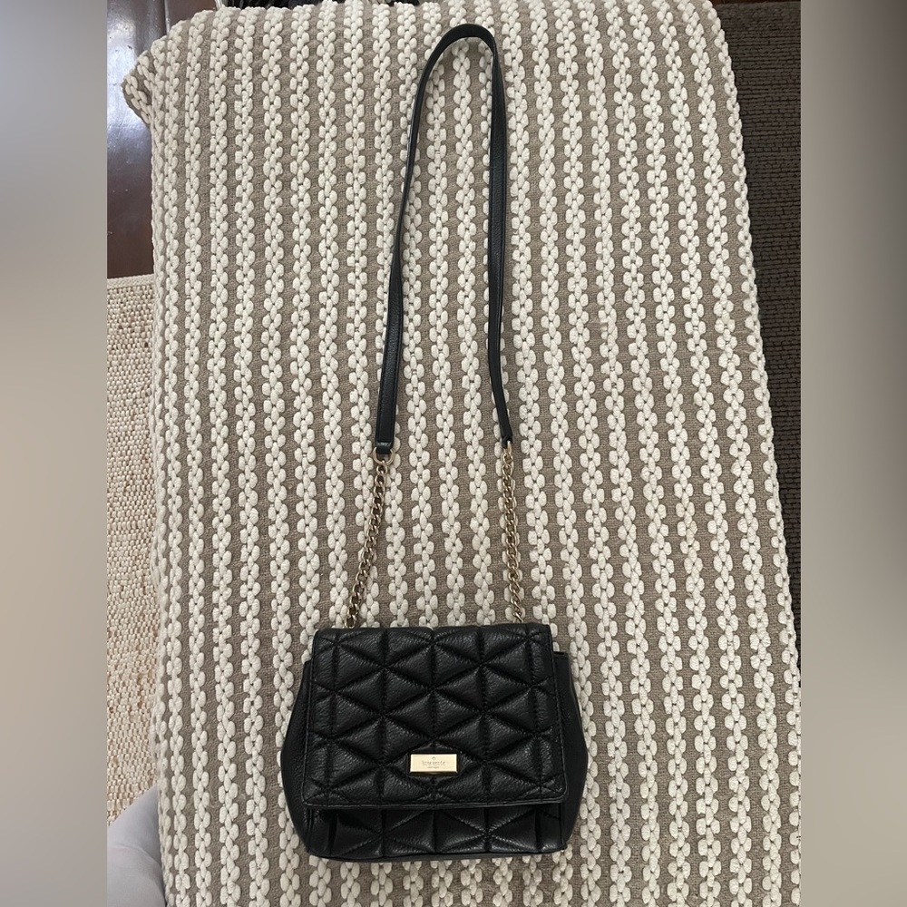 Kate Spade ♠️ black quilted purse - Picture 3 of 13